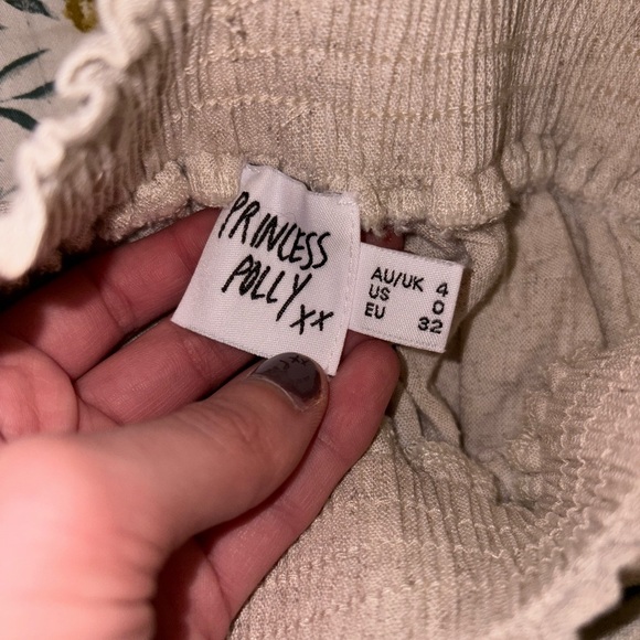 Princess Polly Oatmeal Ruffle Skirt - Picture 2 of 2